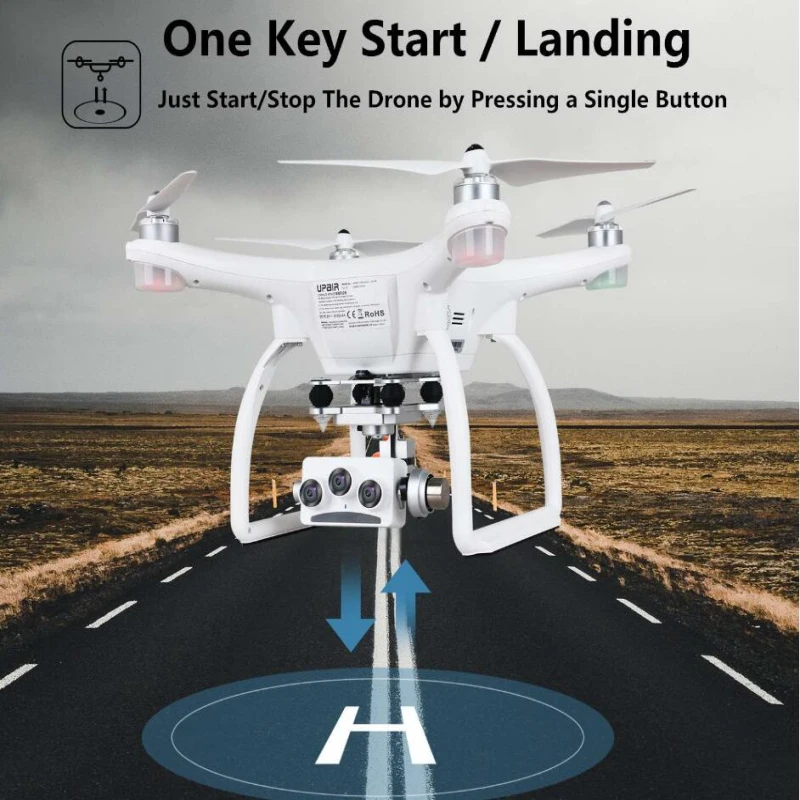 Двойной GPS авто следуй за мной бесщеточный WIFI FPV Радиоуправляемый квадрокоптер