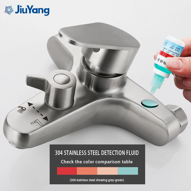 

JiuYang Shower hot and cold water faucet mixing valve 304 stainless steel bathroom shower shower concealed triple faucet
