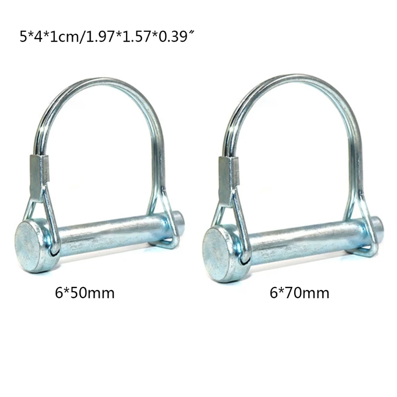 

A5KD Safety Coupler Pin 6x50mm/6x70mm Round Arch Wire Shaft Locking Lock Pin Universal Marine Lockset Supplies