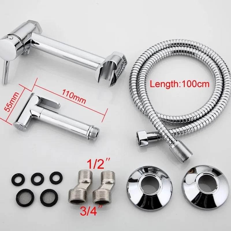 

Toilet Portable Bidet Shower Set With Hot and Cold Water Bidet Mixer Shower Head Bathroom Single Handle Faucet