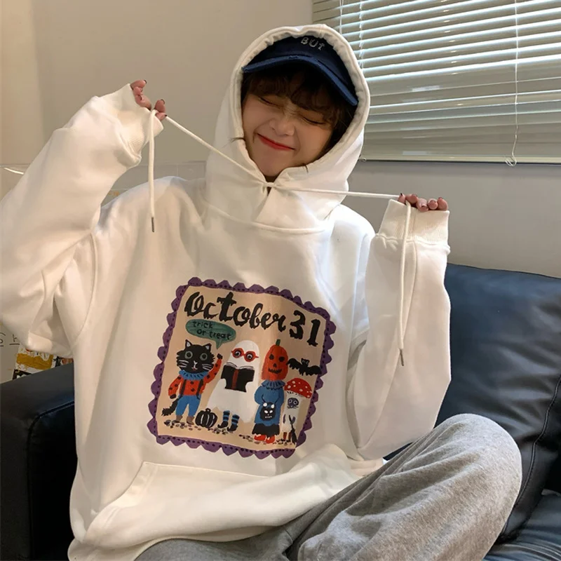 

Утепленная толстовка с капюшоном на флисовой подкладке, новинка для женщин, осень и зима