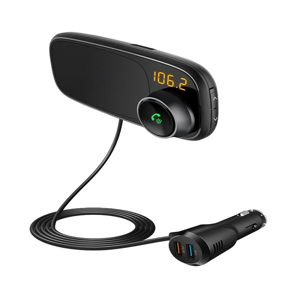T16 Магнитный Кронштейн Автомобильный Bluetooth передатчик музыкальный плеер QC3.0