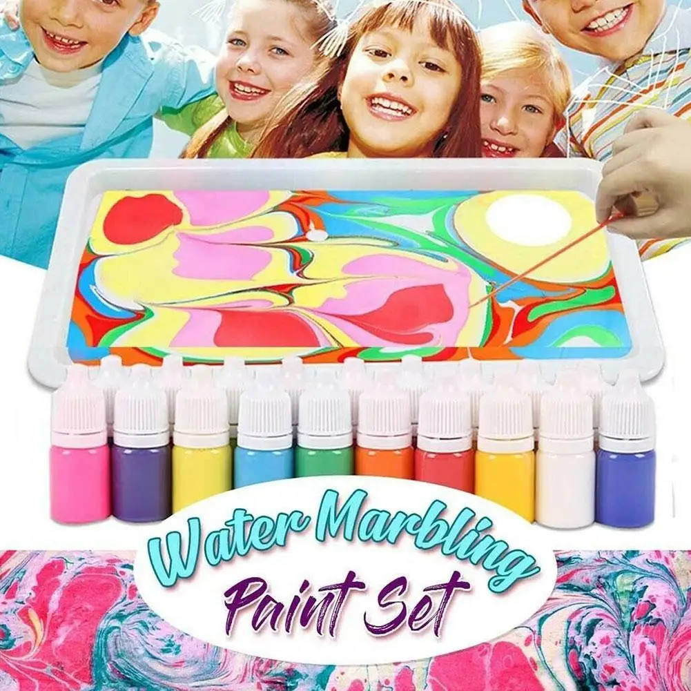 

Marbling Painting Kit Diy Floating Extension Shadow Set On 6pcs Material Art Children's Creative Colors Graffiti Water Of T X2P0