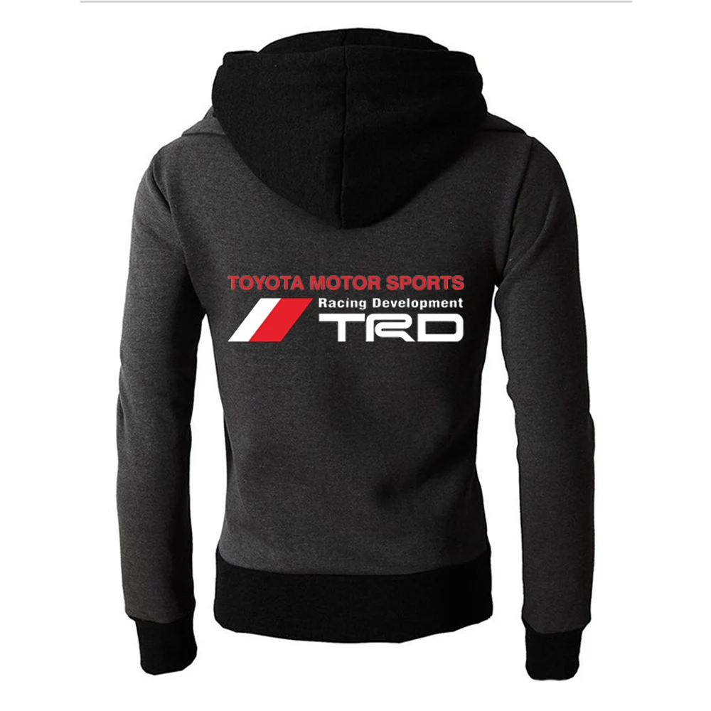 

New Men TOYOTA Trd Motor Sport Zipper Hoodie Leisure Sportswear Fitness Popular Sweatshirt Hooded Solid Color Clothing