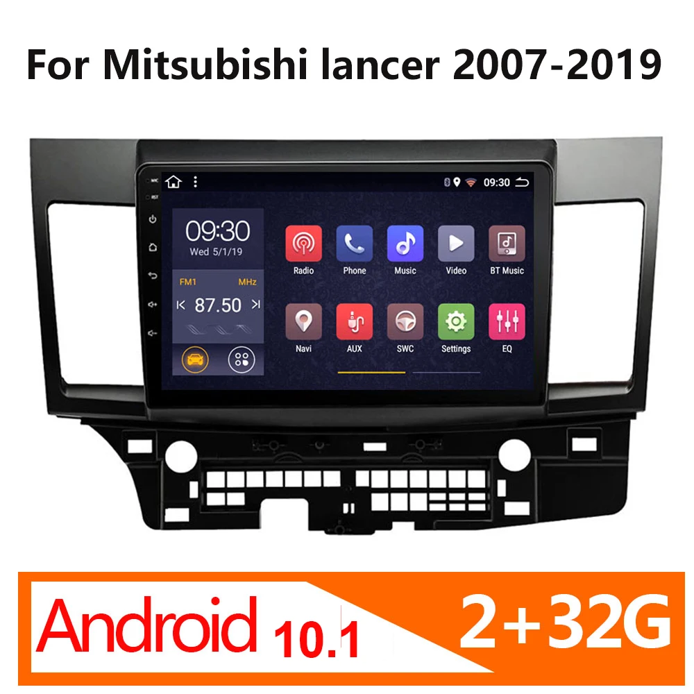 

Android 10.1 car dvd for Mitsubishi Lancer 2007 -2019 10.1 inch car stereo navigaton 1024*600 Quad Core WIFI OBD DVR SWC BT