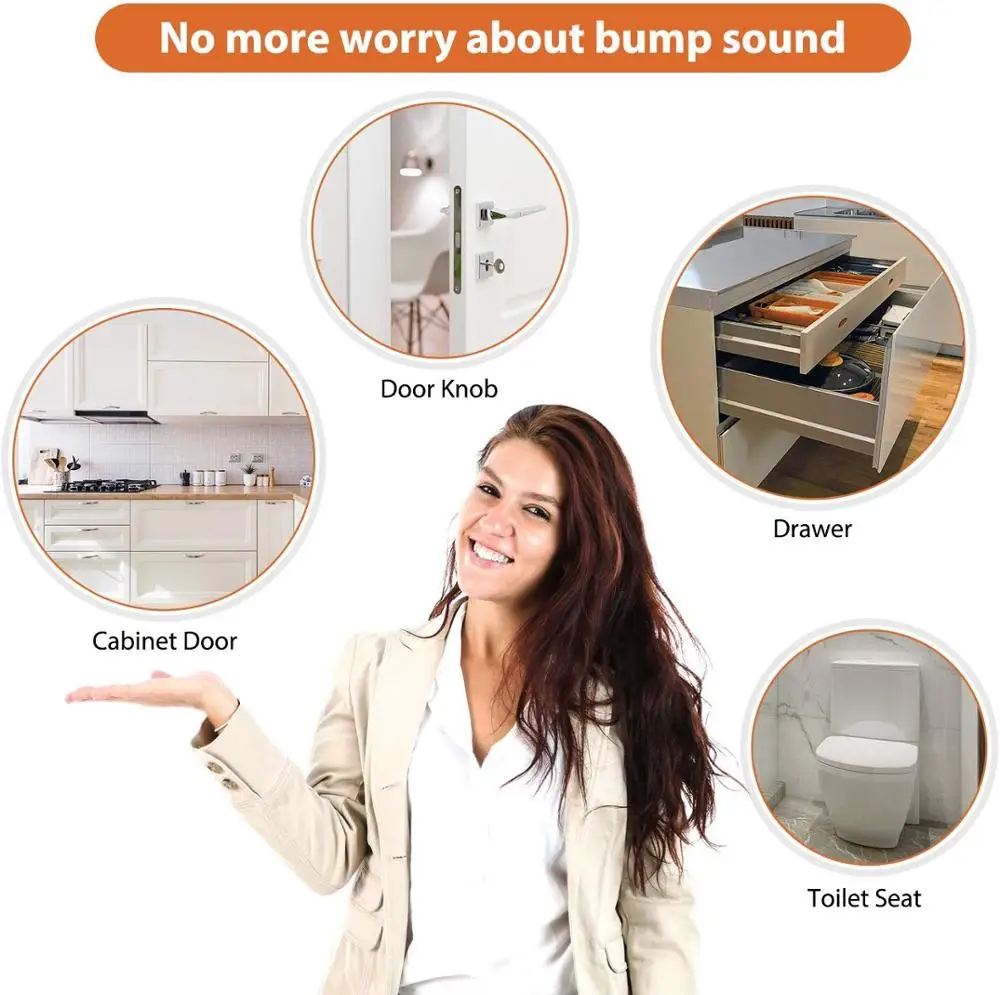 Звукопоглощающие бамперы для дверей шкафа прозрачные мягкие закрытые