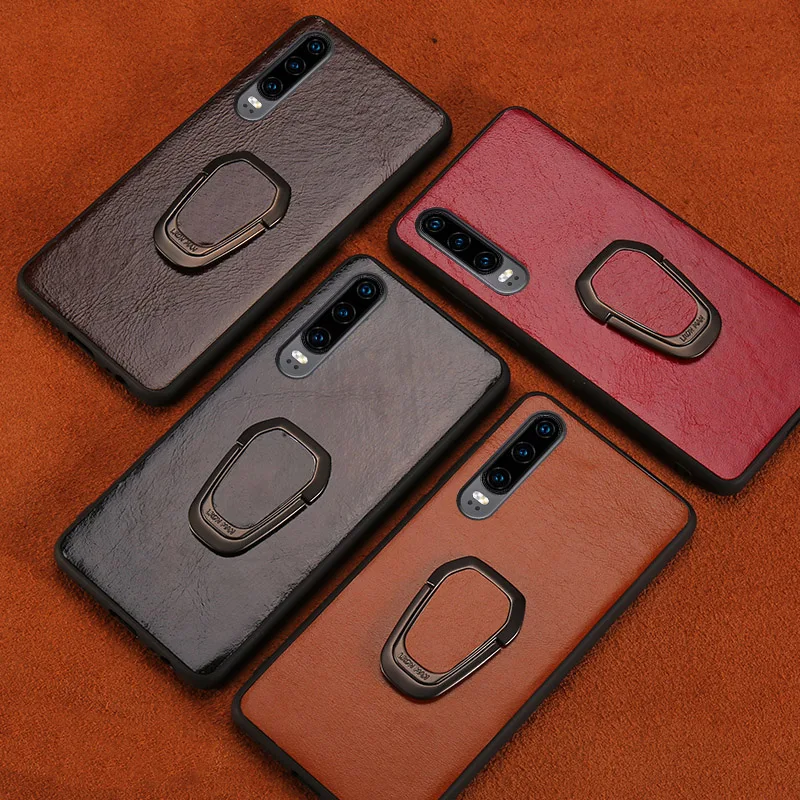 

Genuine Cowhide Leather Magnetic Kickstand phone case for Huawei P30 Lite P20 P40 Pro Mate 20 Cover For Honor 20 Pro 10 10i 8X