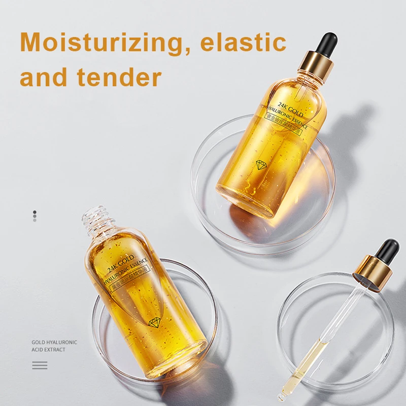 

24K Gold Hyaluronic Acid Essence Moisturizing Replenishment Brightens Pores Firming Skin Care Essence M88