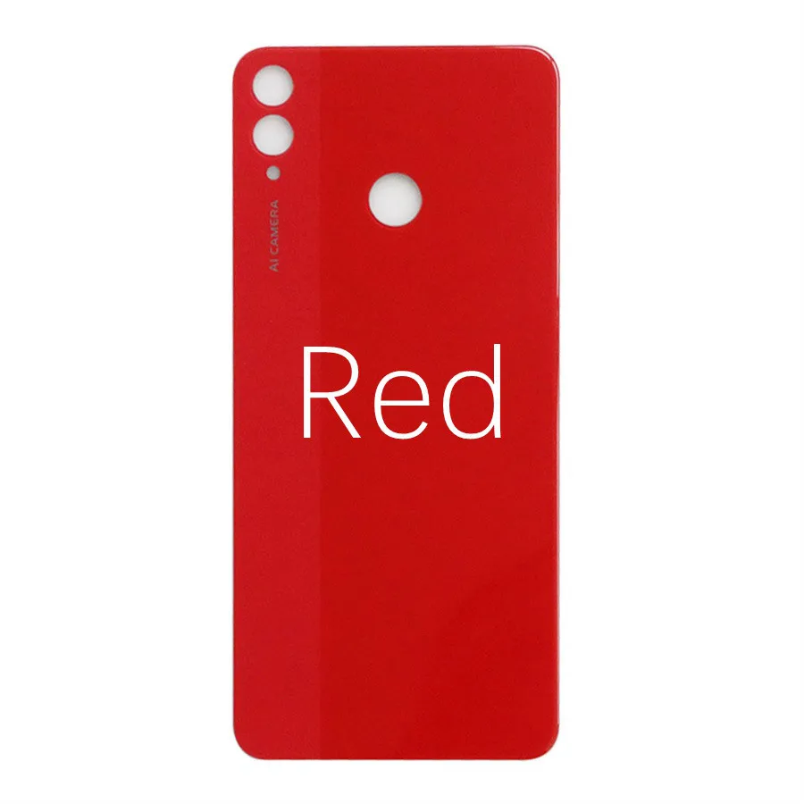 Red Для Honor 8X задняя крышка батарейного отсека задняя Стеклянная Дверь Корпус чехол JSN-L22 JSN-L21 Задняя панель для HUAWEI Honor 8X Крышка батарейного отсека - Цвет: Red