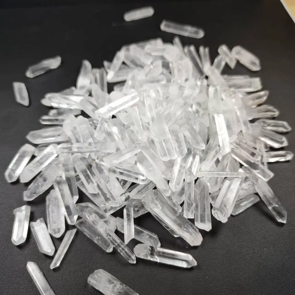 100g/200g/500g temizle şifa kristal taş kuvars lemurya tohum beyaz kuvars kristal noktası