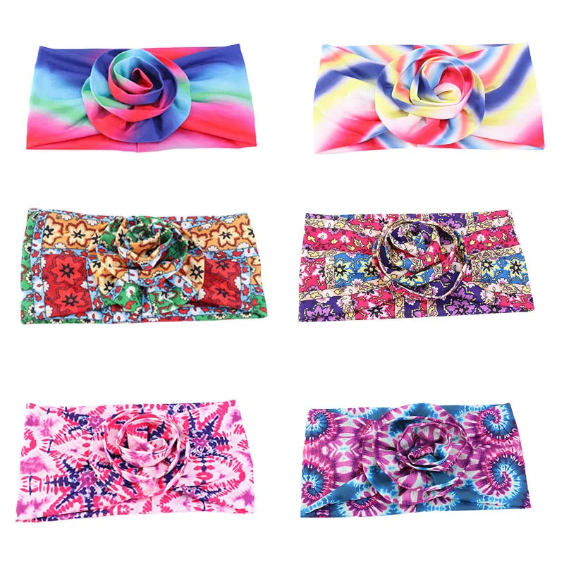 

2021 African Print Stretch Cotton Headband for Women Elastic Turban Head Scarf Ladies Bandage Head Wrap Hair Accessories