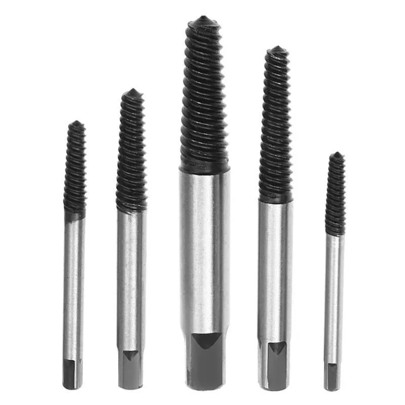 

5Pcs Broken Bolt Extractor Kit Pipe Screw Extractor Set Damaged Bolt Water Pipe Remover Set with Storage Case Hareware Tool
