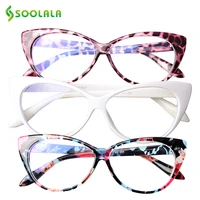 soolala 3pcs anti blue light cat eye presbyopic reading glasses women tinted grey tea lens sunglasses reading glasses