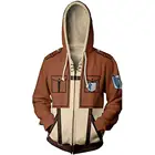 Толстовка унисекс с капюшоном, куртка с 3D принтом аниме атака на Титанов