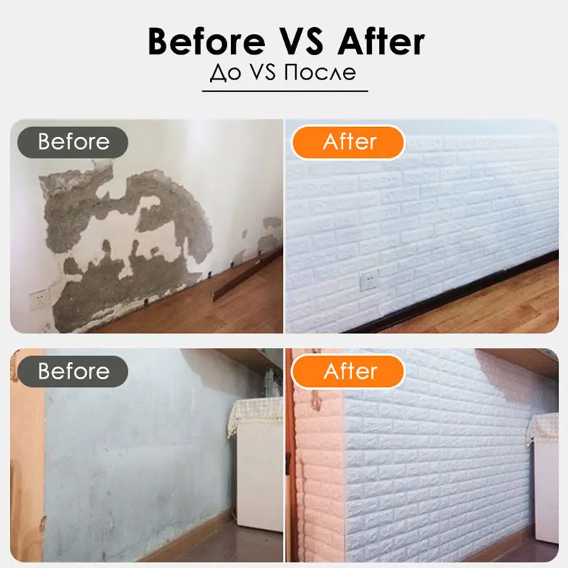 

3D Wall Stickers Home Decor Wallpapers Imitation Brick Self-Adhesive Wallpaper For Living Room Bedroom Noise Reduction Stickers