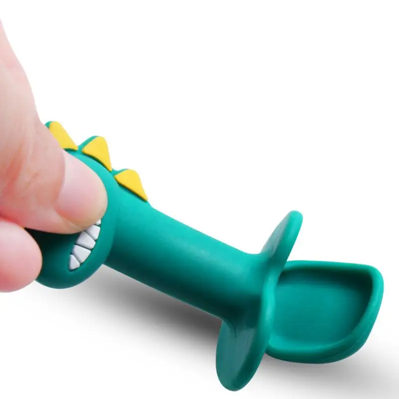 

Baby Training Fork Spoon Set Silicone Baby Feeding Tableware Newborn Teether