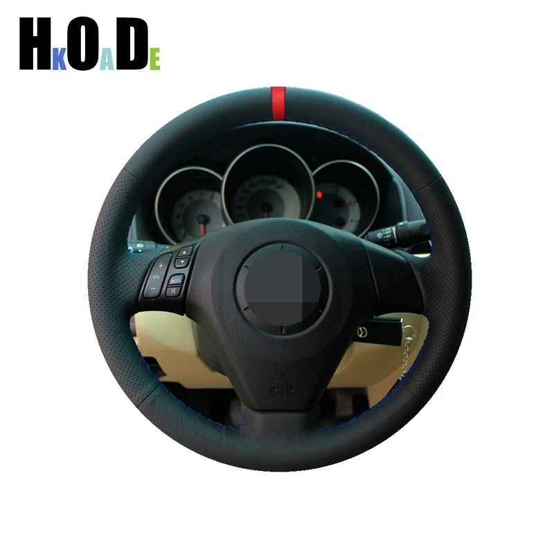 

DIY Black Car Steering Wheel Cover For Mazda 3 Axela 2004 2005 2006 2007 2008 2009 Mazda 5 2004-2010 Mazda 6 Atenza Mazda