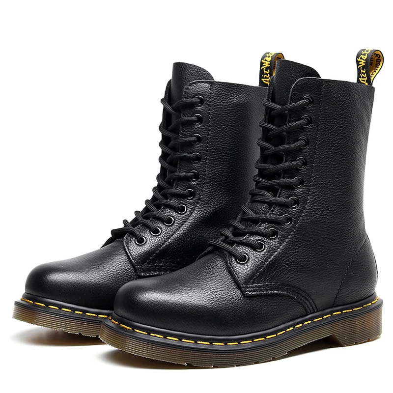 

Ladies Martin boots Leather Platform Boots Black Martin Boots Ankle Boots Motorcycle Thick Heel Platform Boots Ankle Boots