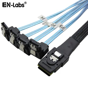 Переходник MiniSAS в SATA, контроллер Mini SAS SFF 8087 6 ГБ в 4 кабеля прямого разрыва xSATA, разъем SFF-8087 на 4 SATA