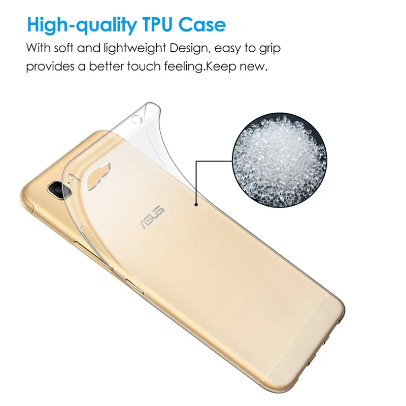 Оригинальные прозрачные ТПУ чехлы для asus ZenFone Peg asus 3S Max ZC521TL X00GD 5," задняя крышка тонкий мягкий силиконовый прозрачный чехол