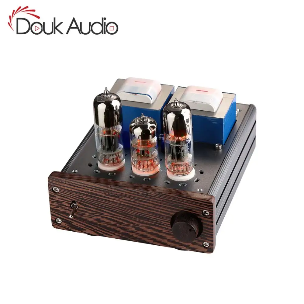 Вакуумный ламповый усилитель Douk audio Mini 6N6 + 6N2 Hi-Fi SEPP Class AB Настольный мощности |