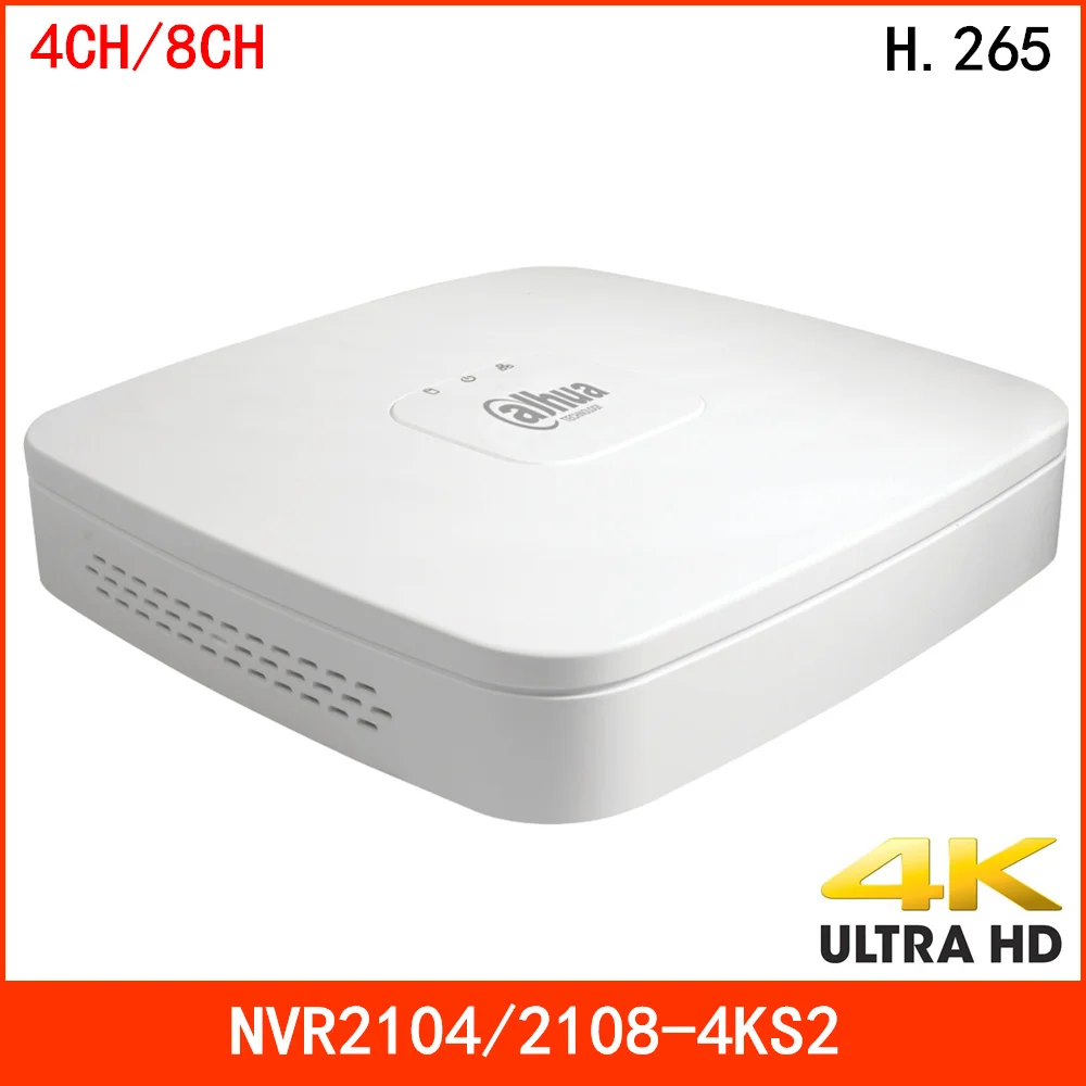 

Сетевой видеорегистратор Dahua 4 Ch 8 Ch Smart 1U Lite 4K H.265 Lite Series 1 HDD NVR2104-4KS2 NVR для IP-камер