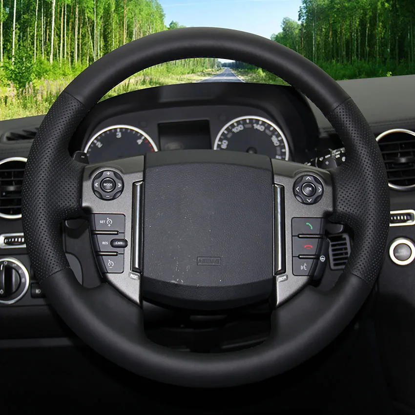Натуральная кожа LQTENLEO для Land Rover Discovery 4 Чехол рулевого колеса автомобиля-2010 Range Sport