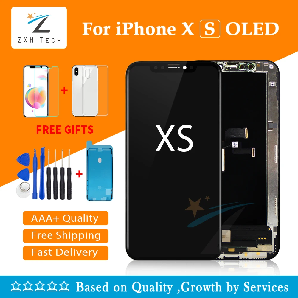 ЖК экран Amoled класса AAA для iPhone X XS XR сменный сенсорный 3D в сборе с холодной рамкой