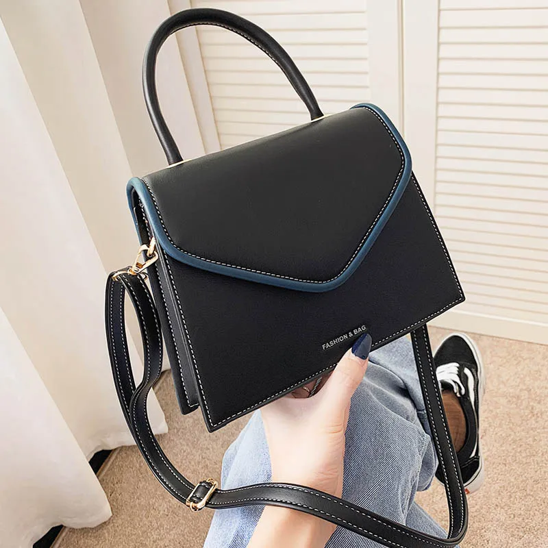 

Women Branded Handbag And Purse Leather Small Hand Bag Solid Color Crossbody Bags For Women 2021 Trendy Totes Shoulder Bag
