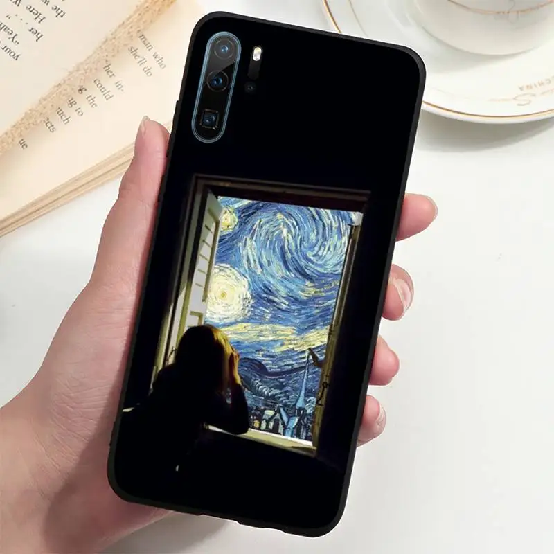 

Paintings Starry Night Van Gogh Phone Case For Huawei P20 P30 P40 lite Pro P Smart 2019 Mate 10 20 Lite Pro Nova 5t