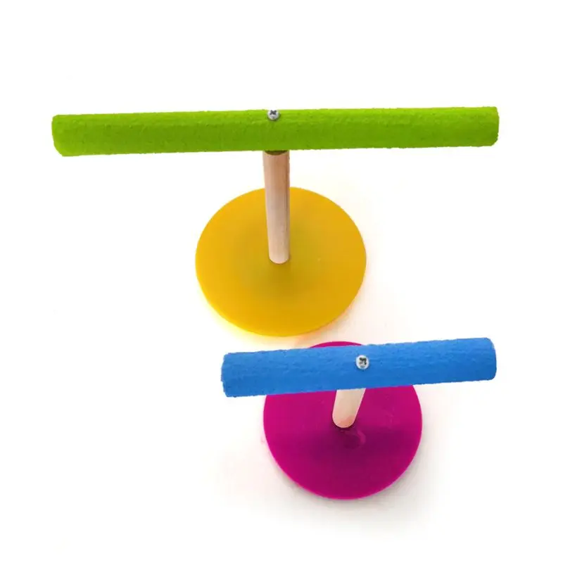 Игрушка подставка для попугаев настольная деревянная матовая акриловая