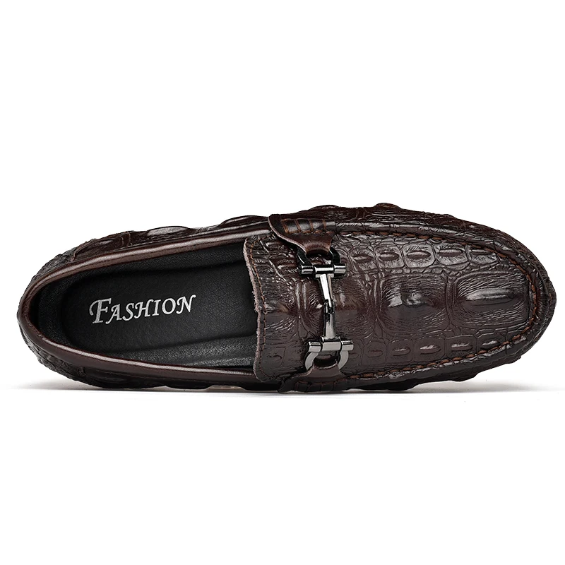 FIXSYS горячая распродажа лето мужская Пряжка Лоферы под крокодиловую кожу шаблон