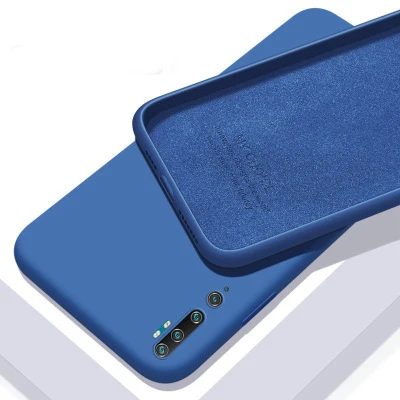 blue Для xiaomi mi Note 10 Pro чехол мягкий жидкий силиконовый тонкий кожаный чехол защитный чехол на заднюю панель для xiaomi mi CC9 Pro note10 - Цвет: blue