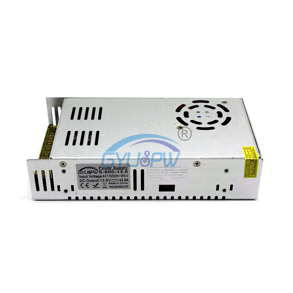 Одиночный выходной переключатель источника питания DC 13 8 V 43.5A 600W Трансформатор 110v