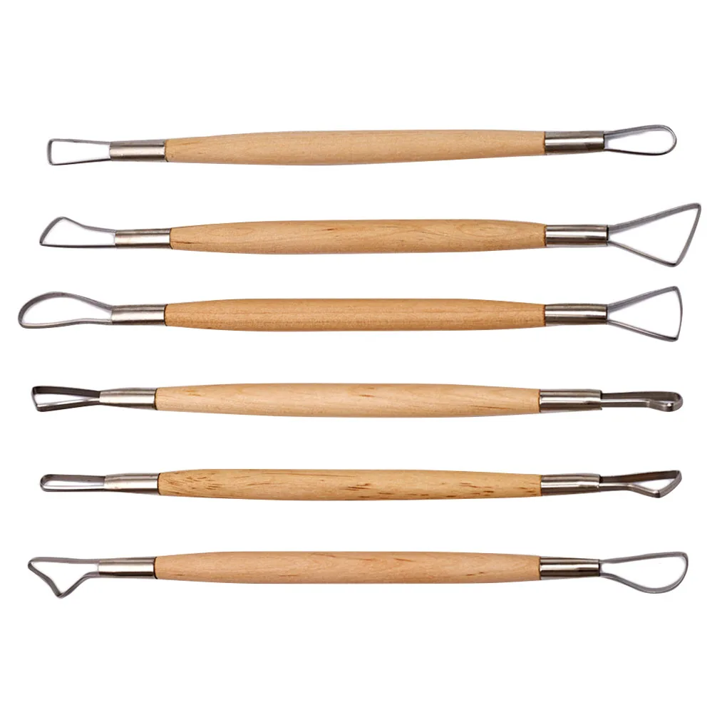 6 шт./компл. двойная лента для моделирования резьбы гончарного дела набор