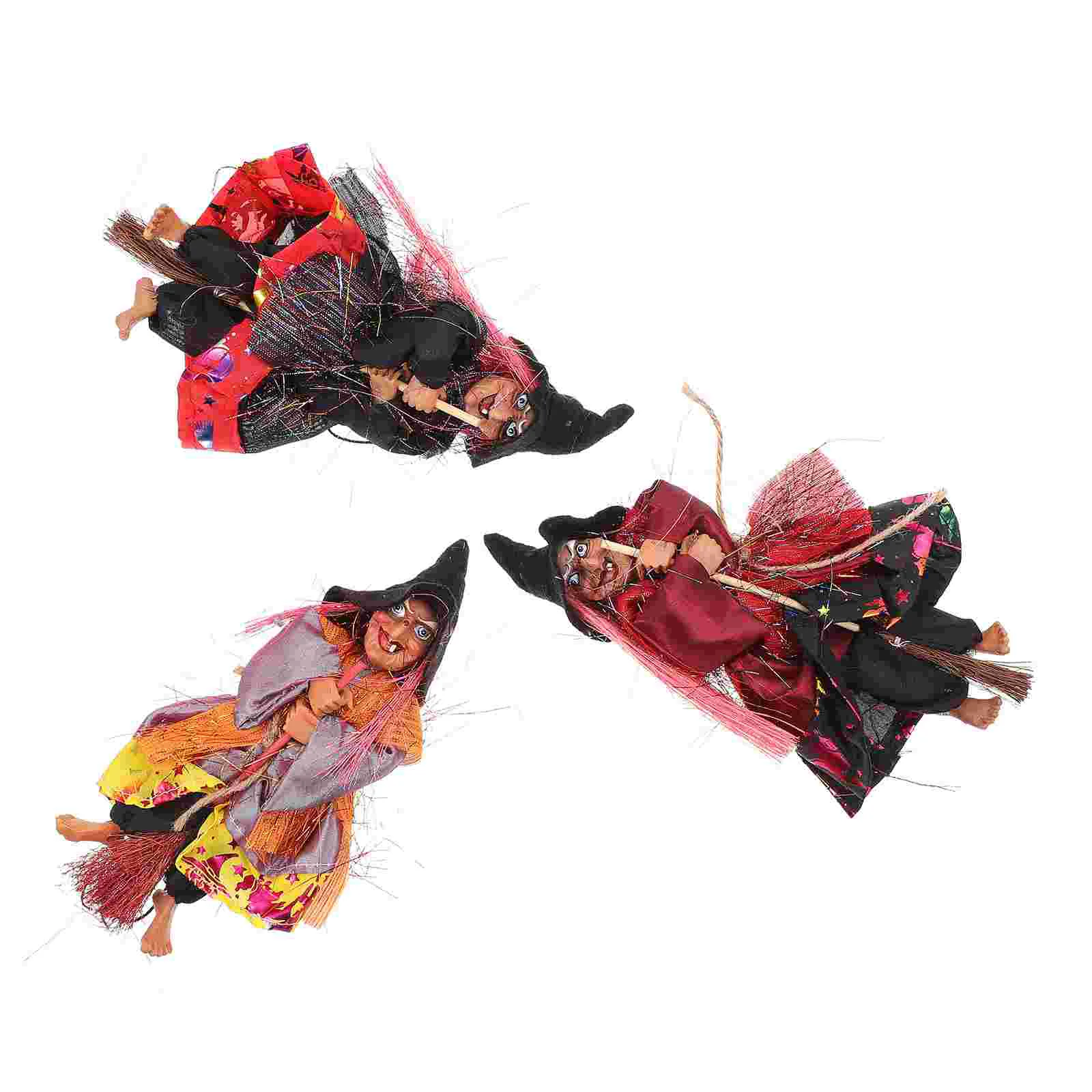 

3pcs Witch Adornments Exquisite Witch Decors Unique Scene Decors