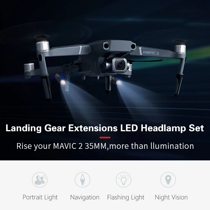 PGYTECH Mavic 2 аксессуары Высокое качество для DJI pro увеличивающее светодиодное