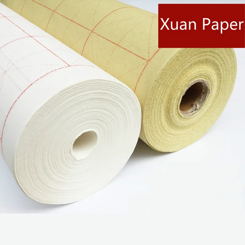100m Chinese Rice Paper Calligraphy Half-Ripe Xuan Paper Papel De Arroz Para Decoupage Chinese Landscape Painting Xuan Paper