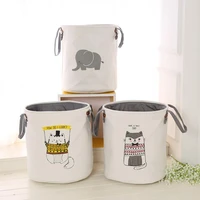 cartoon pattern fabric laundry basket bag large folding dirty clothes sundries childrens toys storage baskets box home supplies