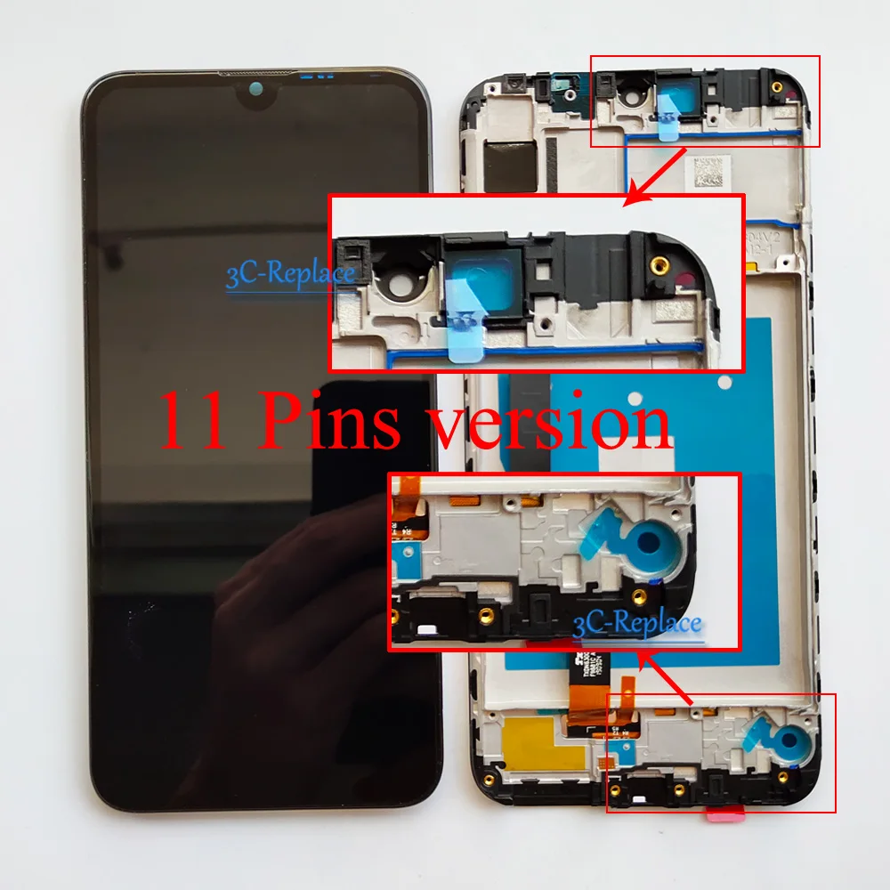 ЖК дисплей 6 3 дюйма для Huawei Y7 2019/Huawei Prime 2019 / Pro сенсорный экран с дигитайзером в