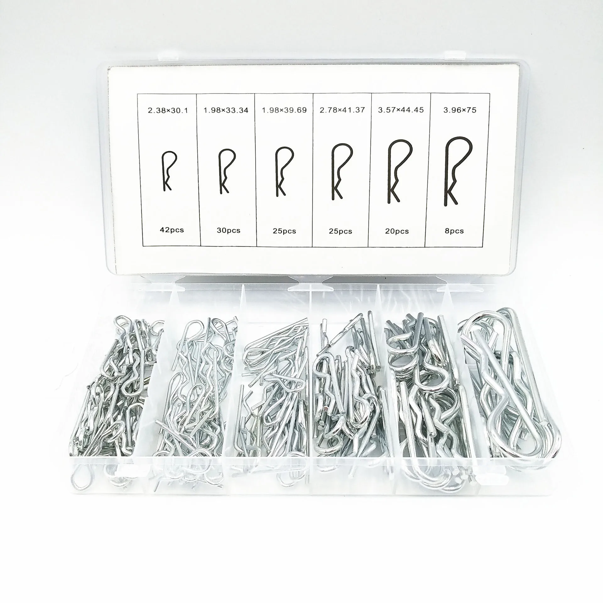 150 шт. 5 видов спецификаций волнистый штырьковый крепеж тип R пружинный Тип