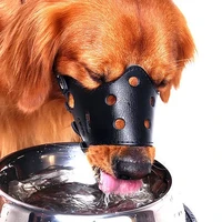 pet dog muzzle leather mouth cover anti bite anti chew dog mask anti barking muzzle for small lmedium arge dog