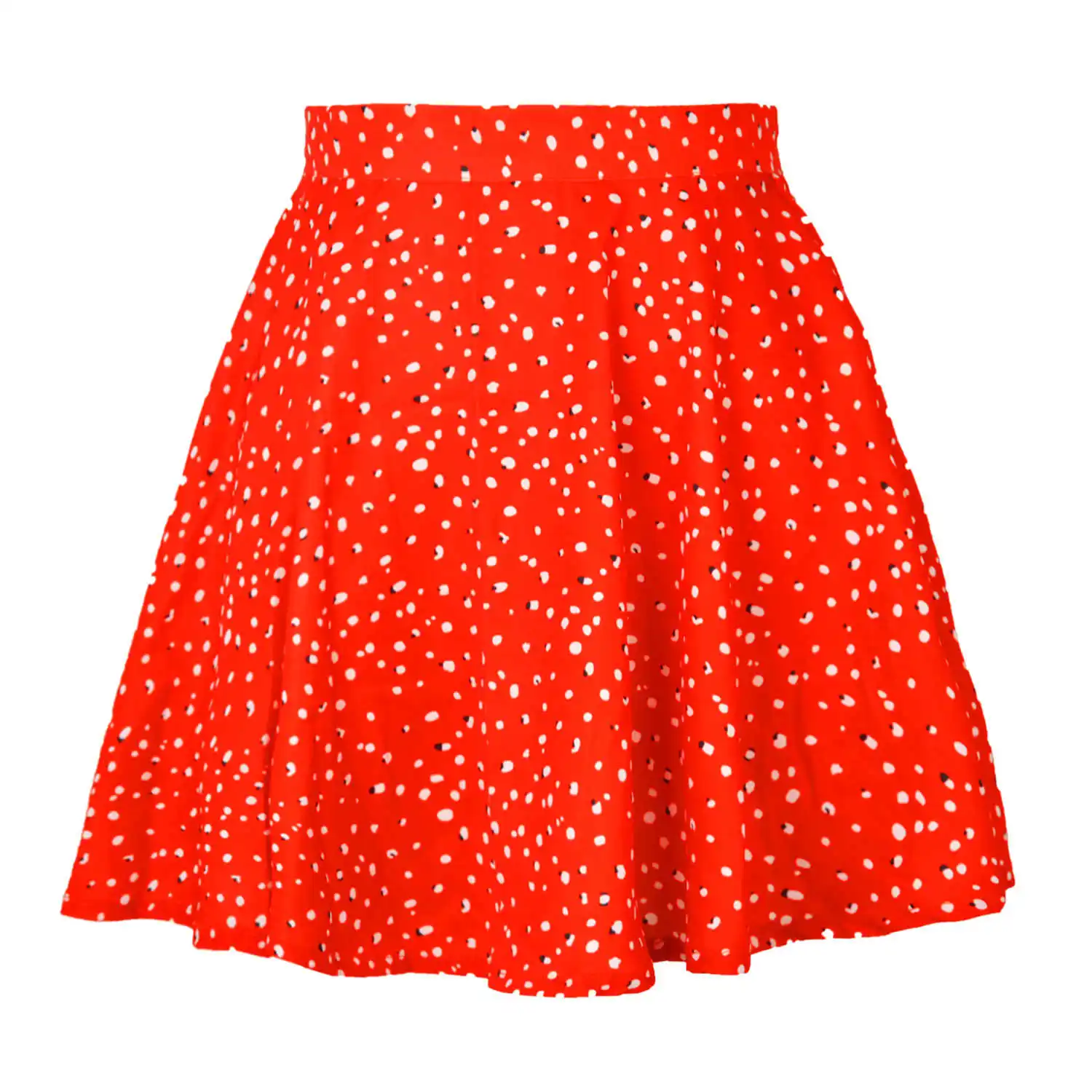 

2021 New Women's Floral Skirt High Waist Umbrella Skirt Invisible Zipper Chiffon Print Skirt