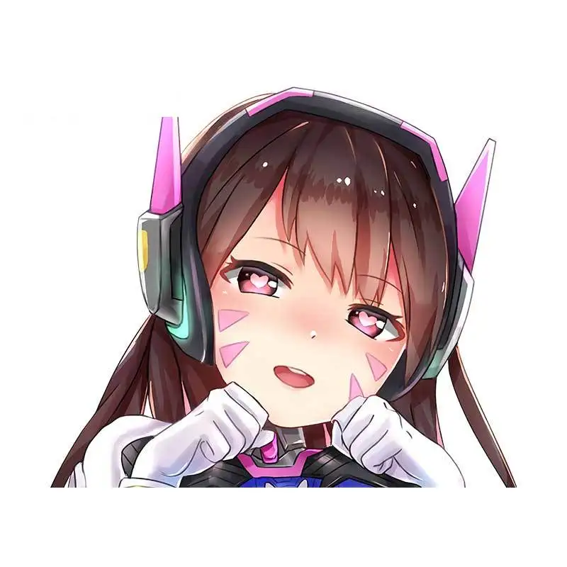 Виниловые наклейки для автомобиля Overwatch D.Va Стикеры холодильника аниме наклейка
