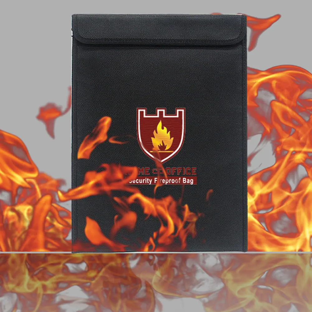 

Fire proof pouch Money Document safe bag Fire Resistant material New