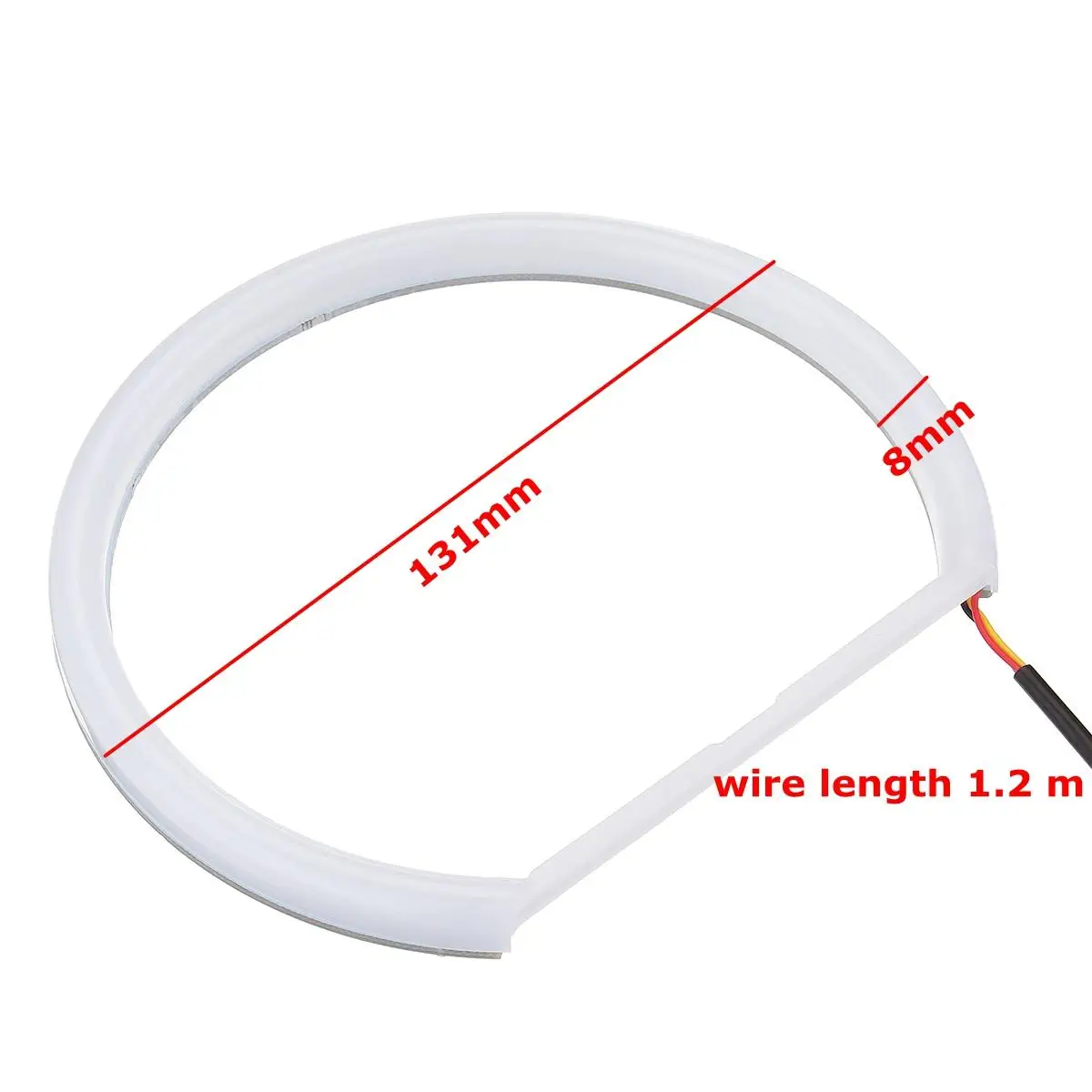 

131mm Cotton Light White Amber Angel Eye Halo Ring DRL for BMW E36 E38 E39 E46 Car Lights