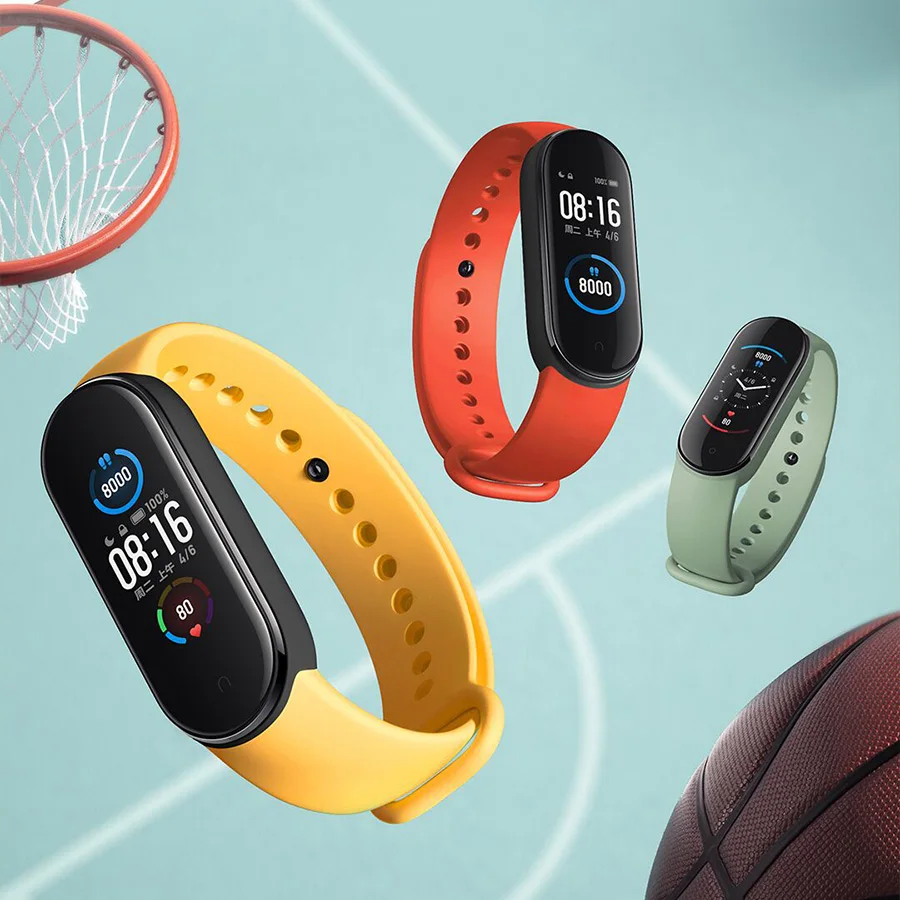 Умный Браслет Xiaomi Mi Band 5 водонепроницаемый фитнес трекер 4 цвета AMOLED экран