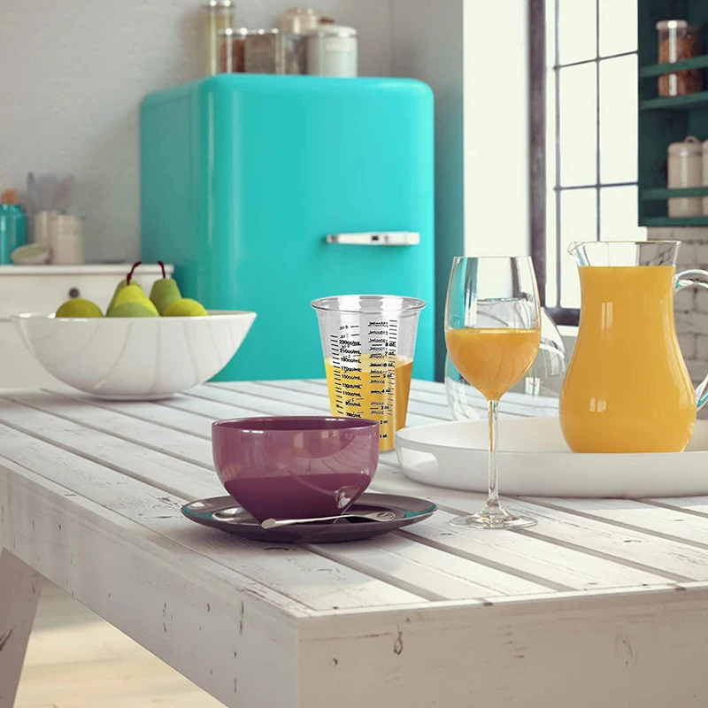 Прозрачные Пластиковые мерные чашки для эпоксидной смолы пятен смешивания