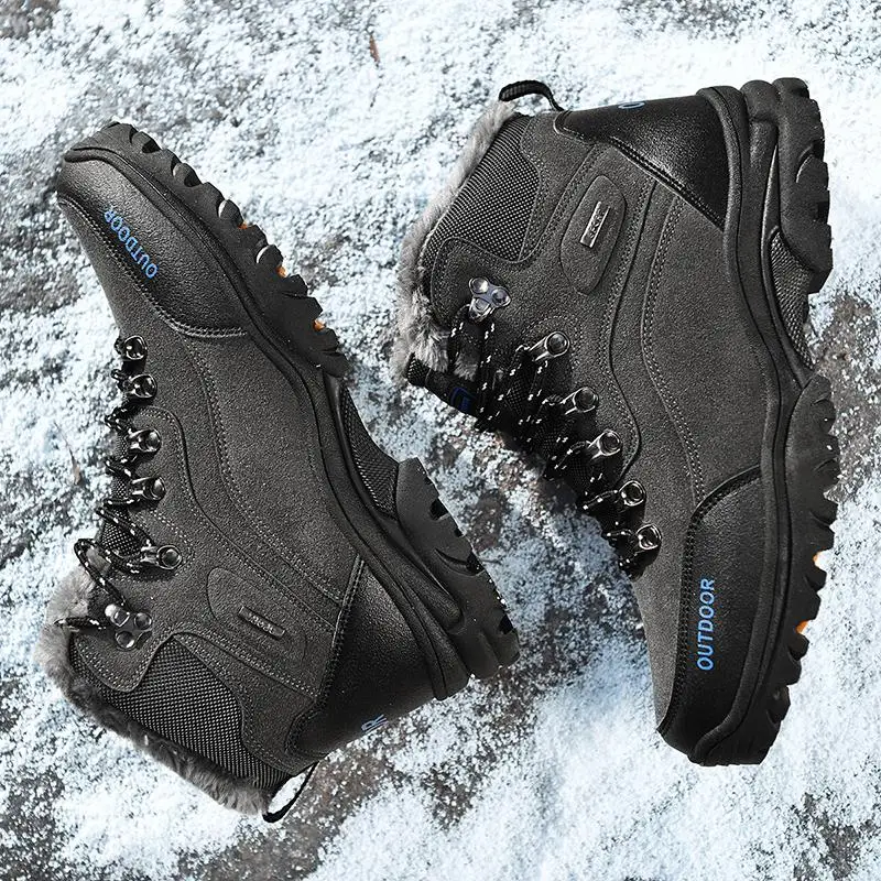 

Man Hiking Shoes Outdoor Sport Hunting Tourism Mountain Shoes High Topwinter Sneakers Durable Leather Breathable Tactical Boots