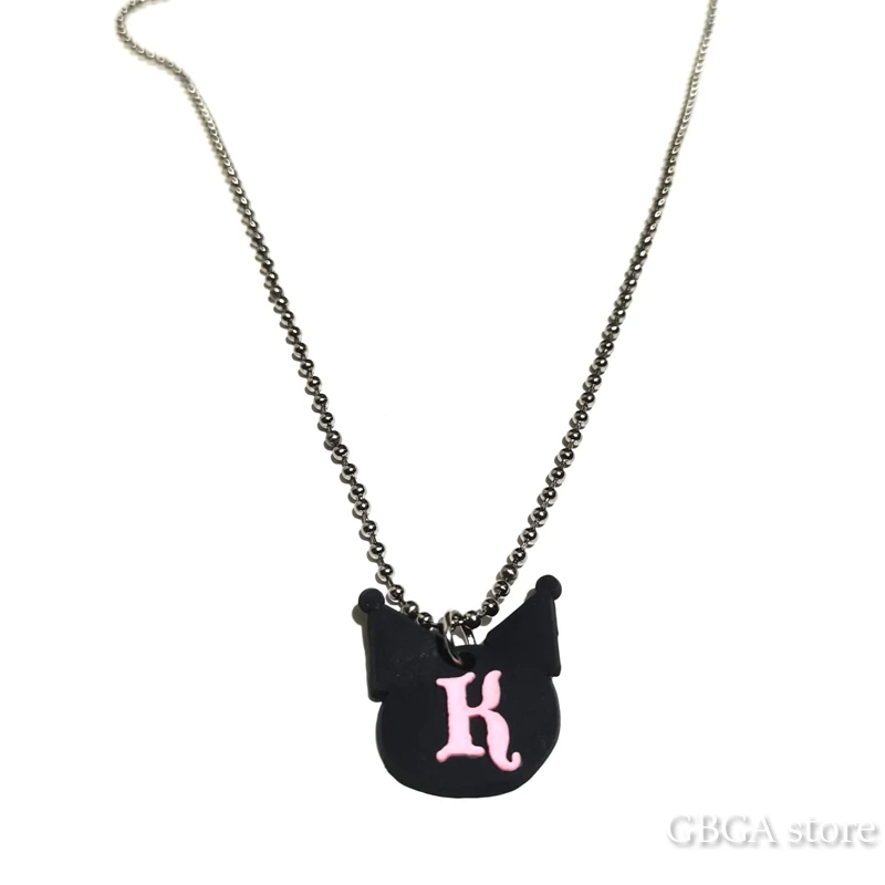 

fashion Harajuku necklace Pink Skull Metal chain Pendant Necklace For Women Men Punk Cute Party jewelry Vintage Choker Necklace